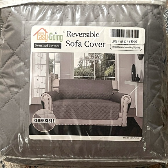 Easy-Going Reversible Sofa Cover Oversized Loveseat- Gray NEW - Picture 1 of 4